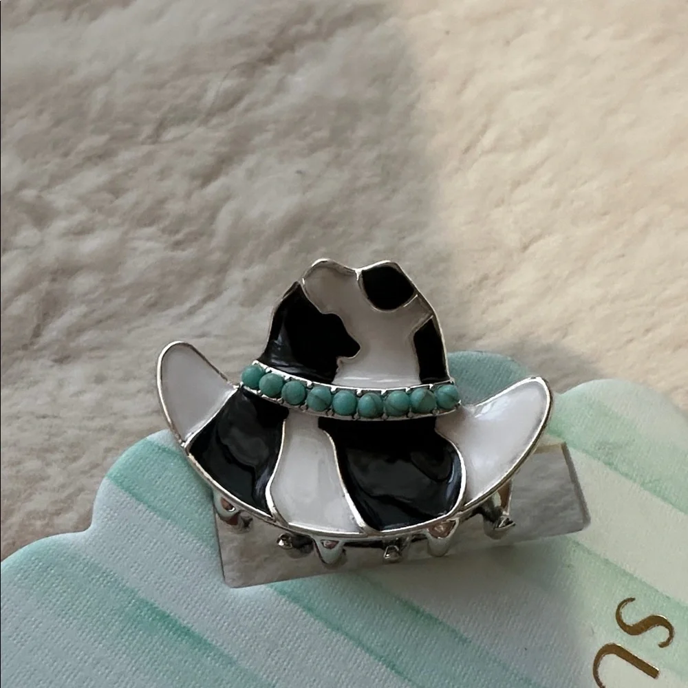 Sunday state set of 4 mini cowboy western turquoise hair claw clips